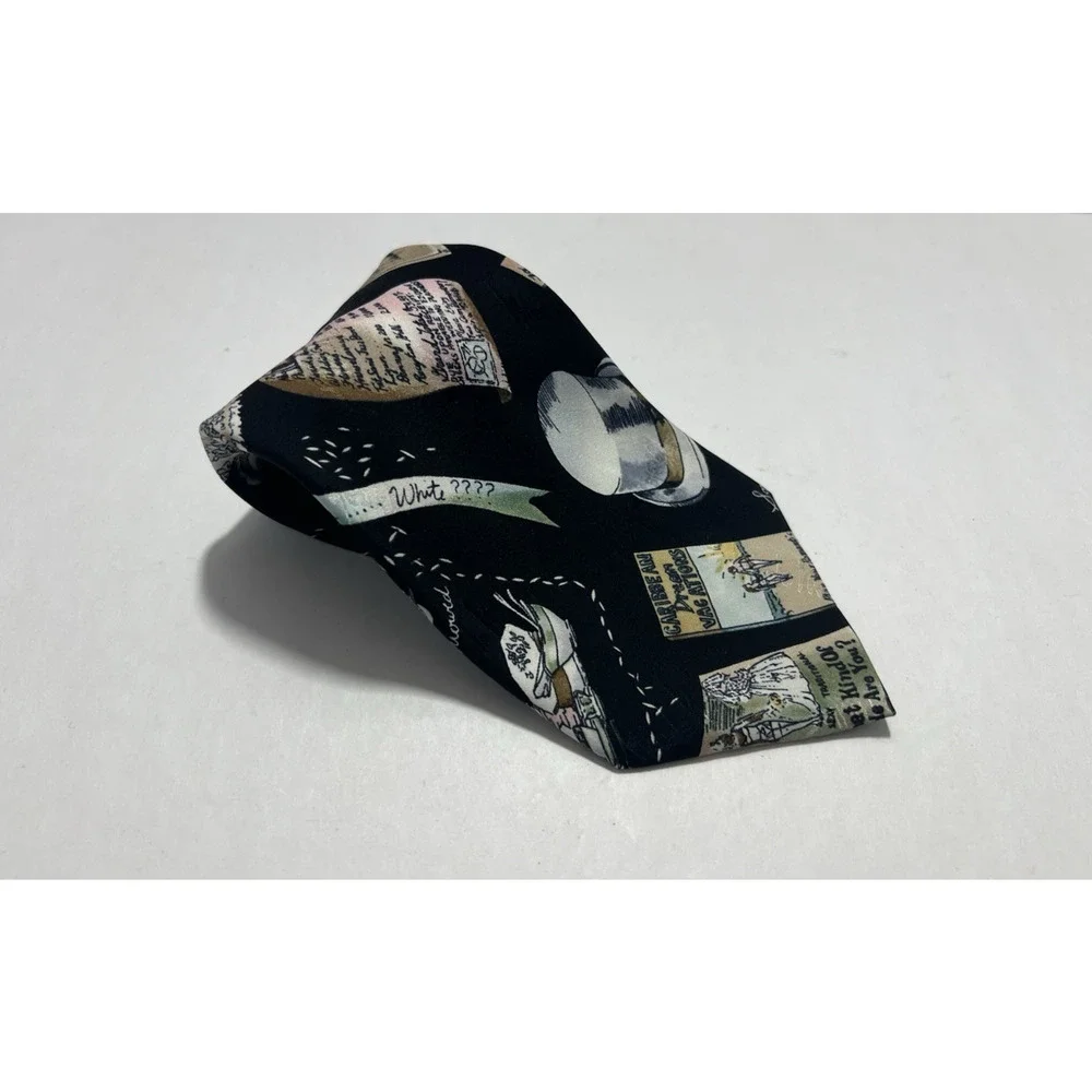 Vintage 1995 Nicole Miller Father of the Bride Wedding Theme Silk Neck Tie